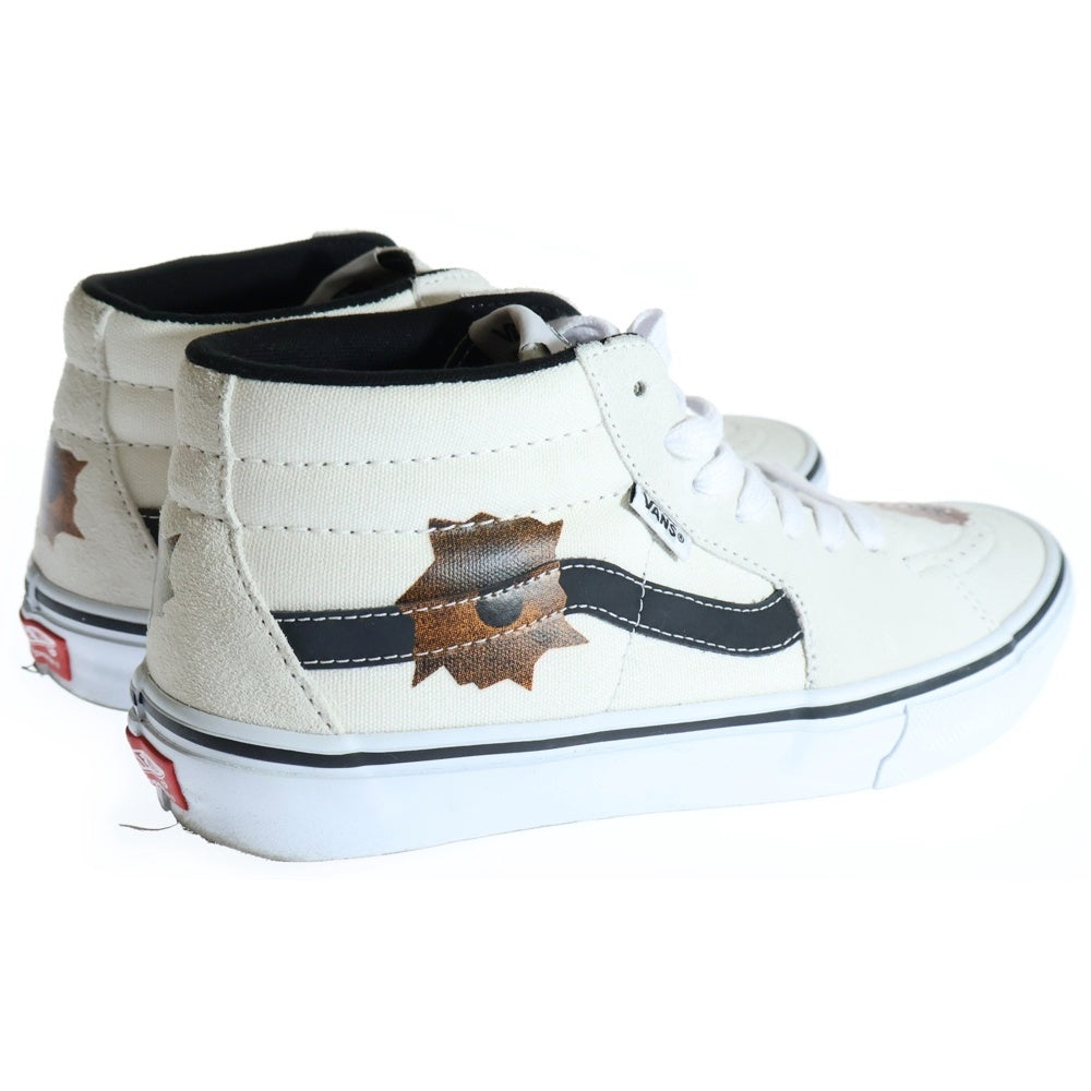 SUPREME(シュプリーム) 25SS×VANS ×Nate Lowman ×バンズ スケートグロッソ バレットホール /Natural ネイトロウマン ミッドカットスニーカー US8.5/26.5cm VN0A5KS1CRM