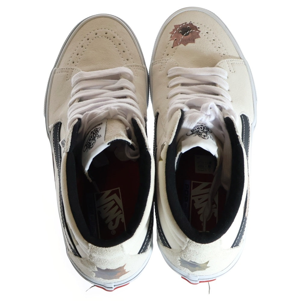 SUPREME(シュプリーム) 25SS×VANS ×Nate Lowman ×バンズ スケートグロッソ バレットホール /Natural ネイトロウマン ミッドカットスニーカー US8.5/26.5cm VN0A5KS1CRM