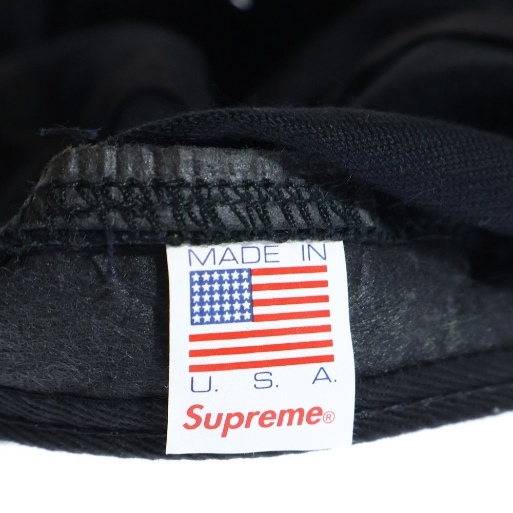 SUPREME(シュプリーム) 17AW Sacred Hearts Camp Cap ボックスロゴ セイクリッドハート 総柄 ベロア キャンプキャップ 帽子 ブラック