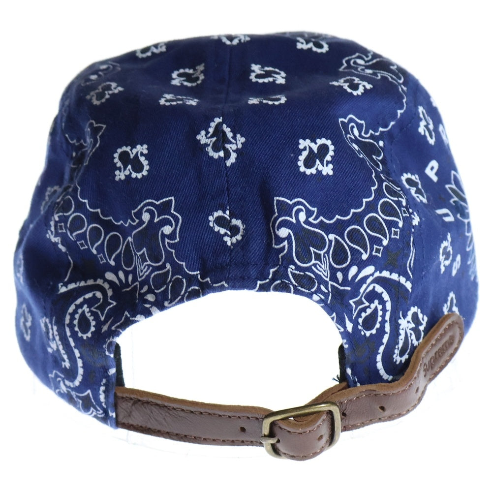 SUPREME(シュプリーム) 21SS Bandana Camp Cap ボックスロゴ バンダナ キャンプキャップ 帽子 ネイビー