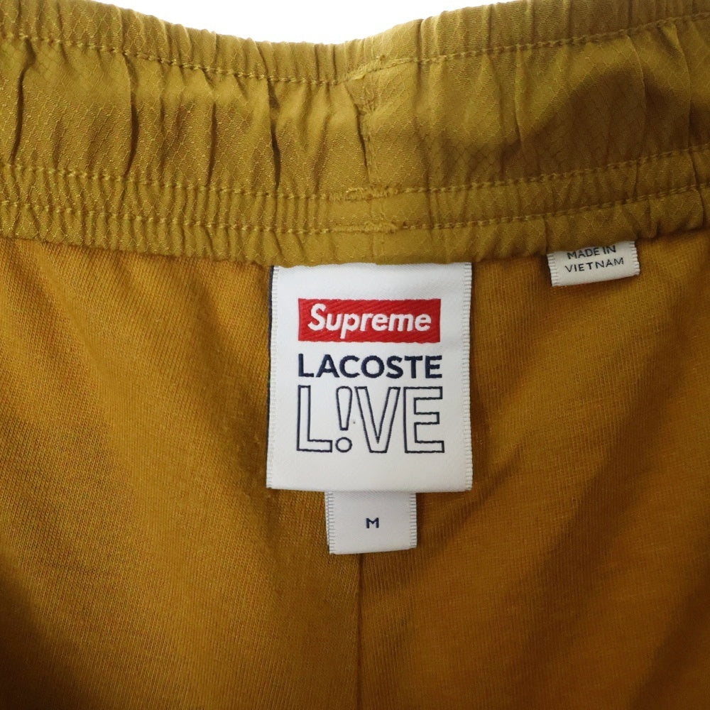 SUPREME(シュプリーム) 19AW ×LACOSTE L!VE Track Pant ラコステ ライブ ロゴ刺繍 ライントラックパンツ ジャージ ブラウン