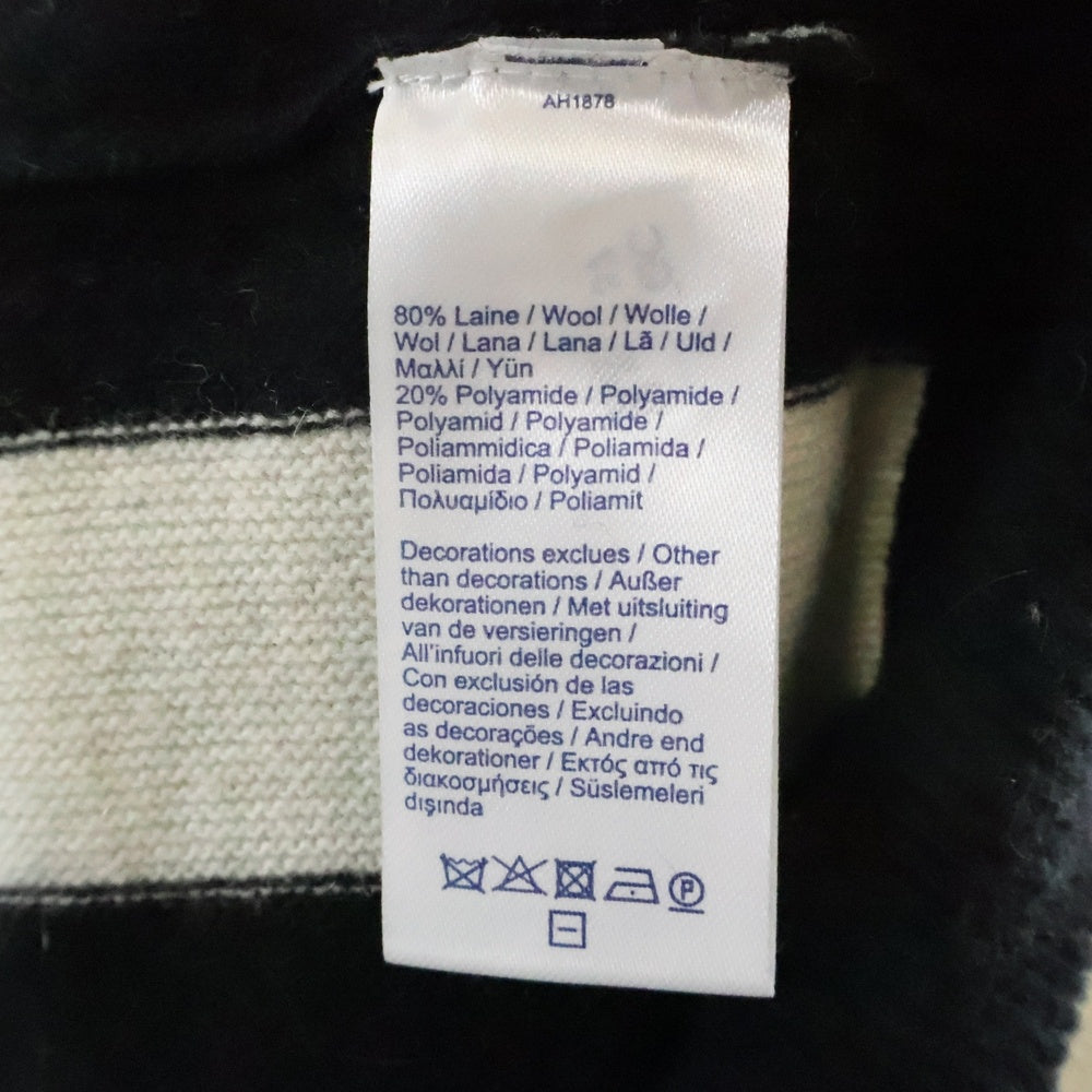 SUPREME(シュプリーム) 19AW ×LACOSTE L!VE Stripe Cardigan ラコステ ライブ ロゴ刺繍 ストライプニットカーディガン ブラック/ホワイト