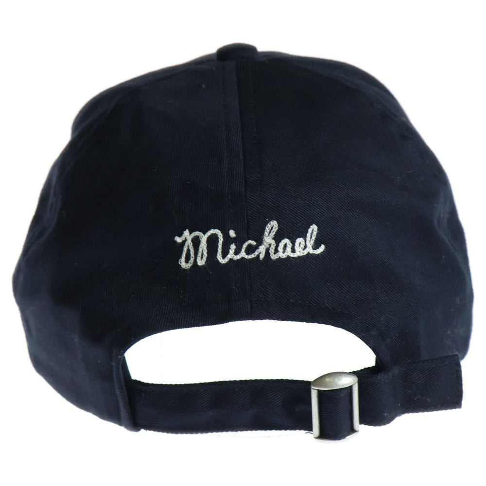 SAINT MICHAEL(セントマイケル) 21SS LOGO CAP ロゴ刺繍 6パネル キャップ 帽子 ブラック SM-S21-0000-040