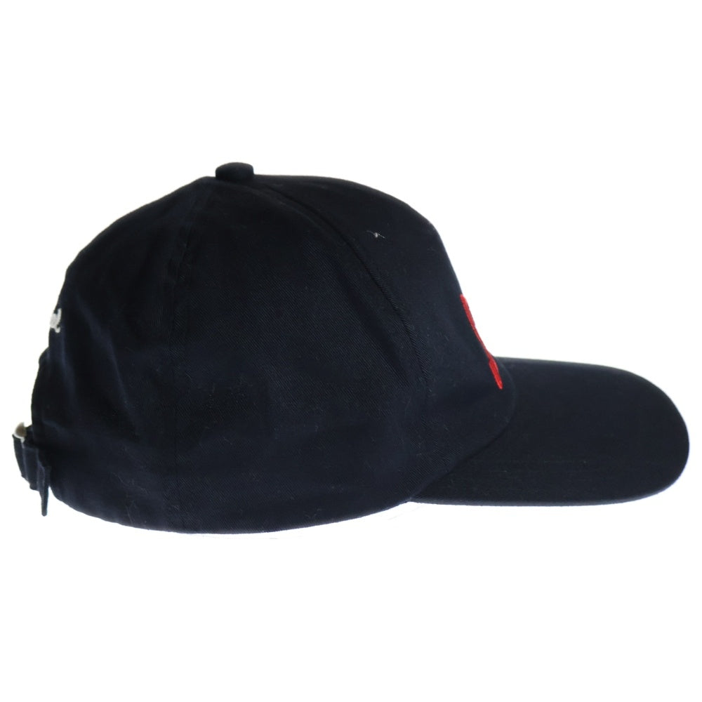 SAINT MICHAEL(セントマイケル) 21SS LOGO CAP ロゴ刺繍 6パネル キャップ 帽子 ブラック SM-S21-0000-040