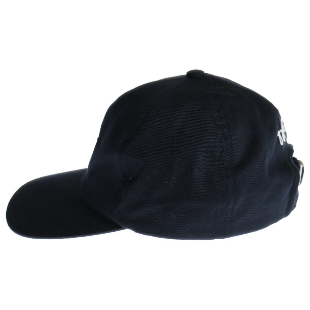 SAINT MICHAEL(セントマイケル) 21SS LOGO CAP ロゴ刺繍 6パネル キャップ 帽子 ブラック SM-S21-0000-040