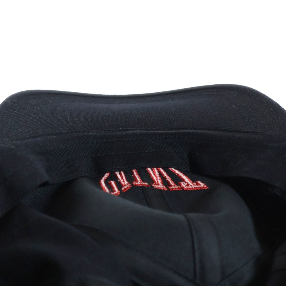 SAINT MICHAEL(セントマイケル) 21SS LOGO CAP ロゴ刺繍 6パネル キャップ 帽子 ブラック SM-S21-0000-040