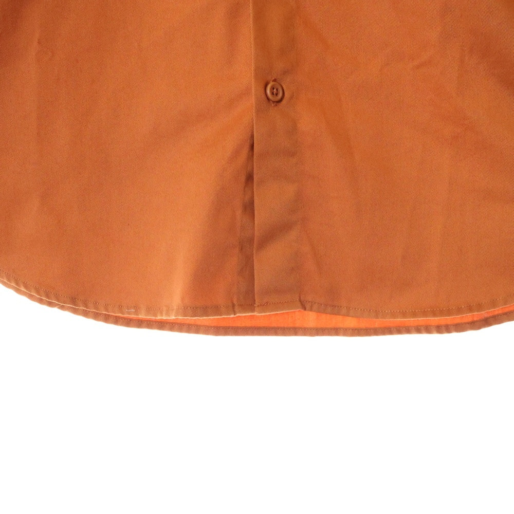SUPREME(シュプリーム) 17AW Waste Work Shirt バックウェイストワッペン フロントロゴ刺繍 ワークシャツジャケット 長袖シャツ オレンジ