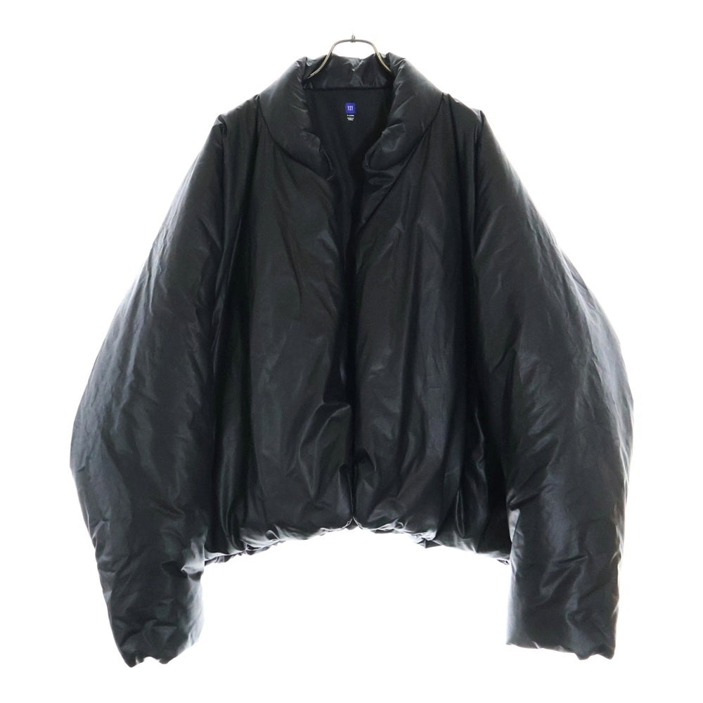 YEEZY GAP(イージーギャップ) ROUND JACKET 中綿 コーティング ボタンレス ラウンドダウンジャケット ブラック 801132-00