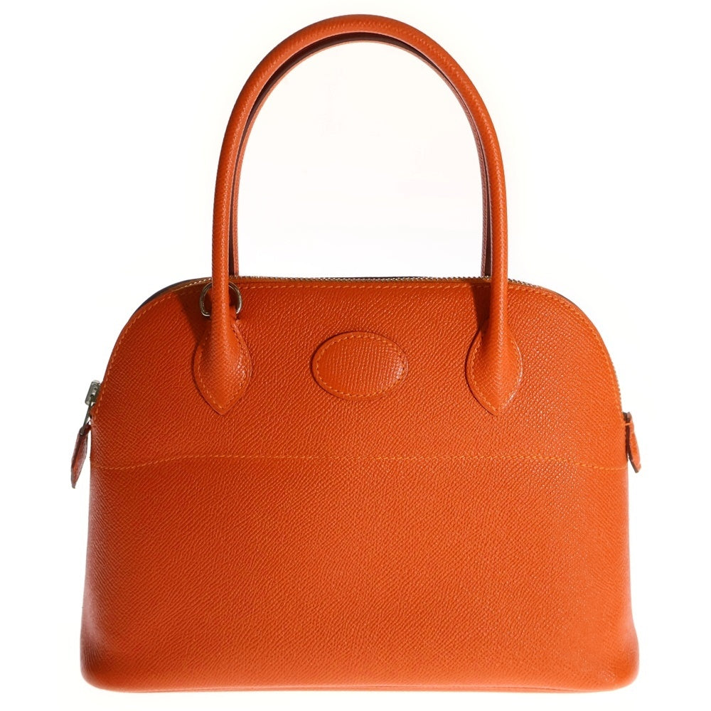 HERMES(エルメス) ボリード27 ヴォーエプソン 2Way レザー ハンドバッグ オレンジ T刻印 シルバー金具 レディース