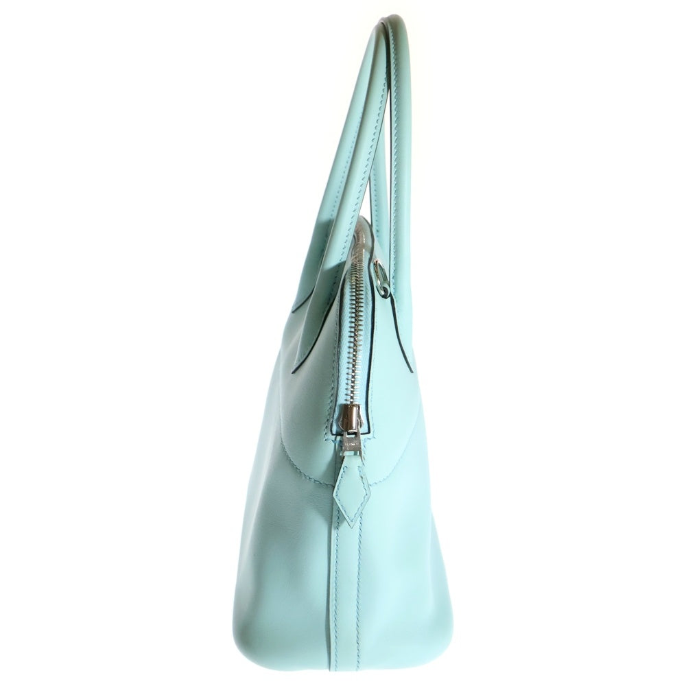 HERMES(エルメス) ボリード27 ブルーゼファー ヴォースイフト 2Way レザー ハンドバッグ ライトブルー A刻印 シルバー金具 レディース