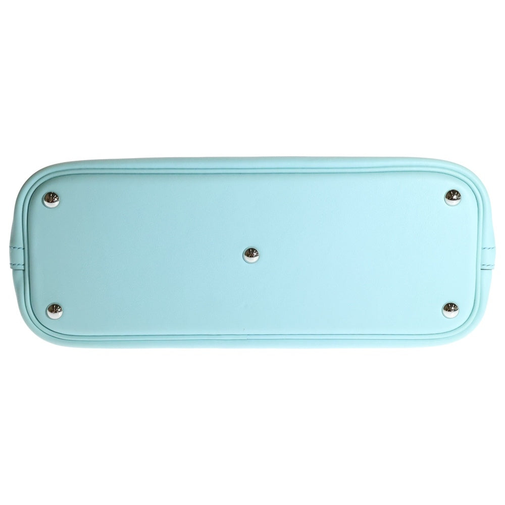 HERMES(エルメス) ボリード27 ブルーゼファー ヴォースイフト 2Way レザー ハンドバッグ ライトブルー A刻印 シルバー金具 レディース