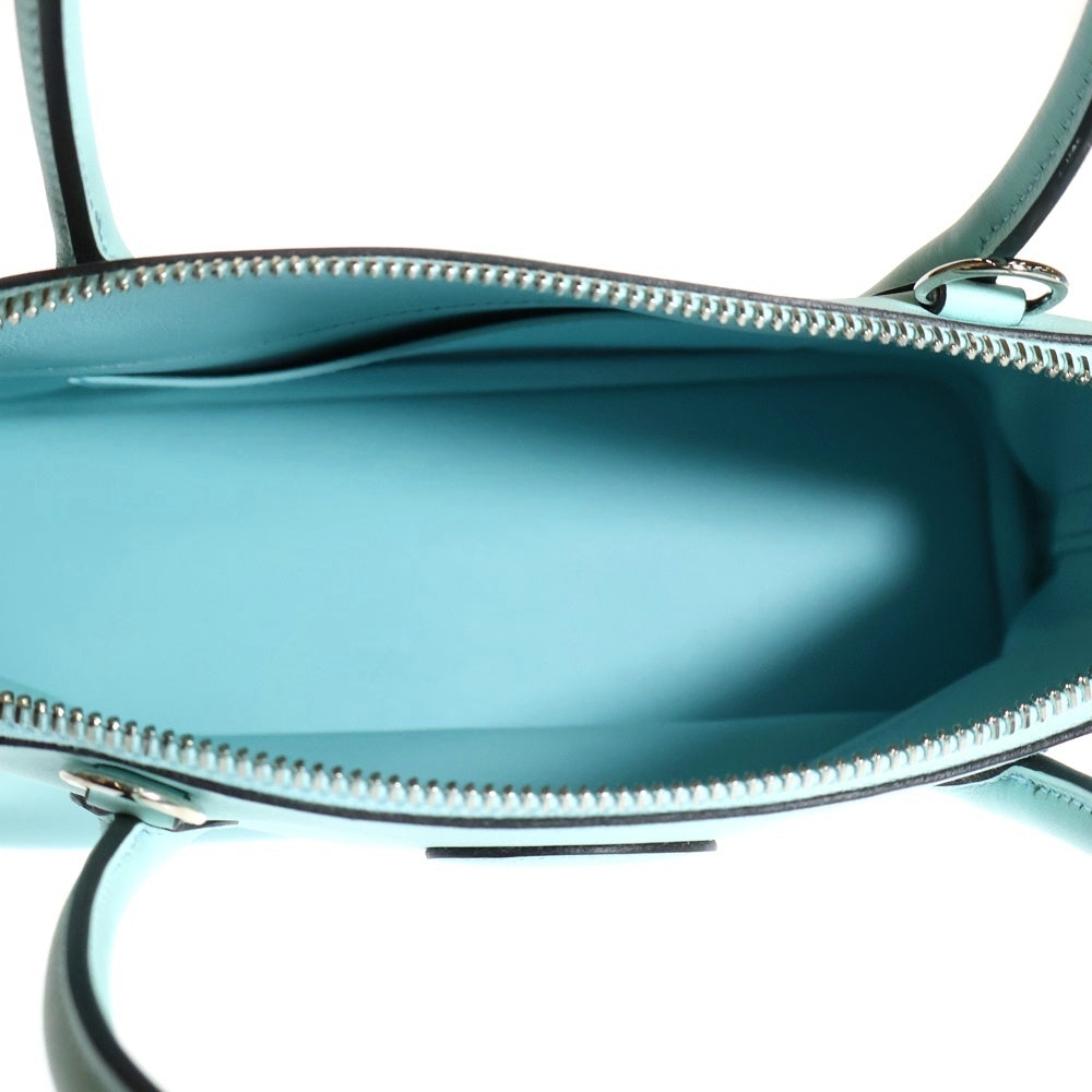 HERMES(エルメス) ボリード27 ブルーゼファー ヴォースイフト 2Way レザー ハンドバッグ ライトブルー A刻印 シルバー金具 レディース