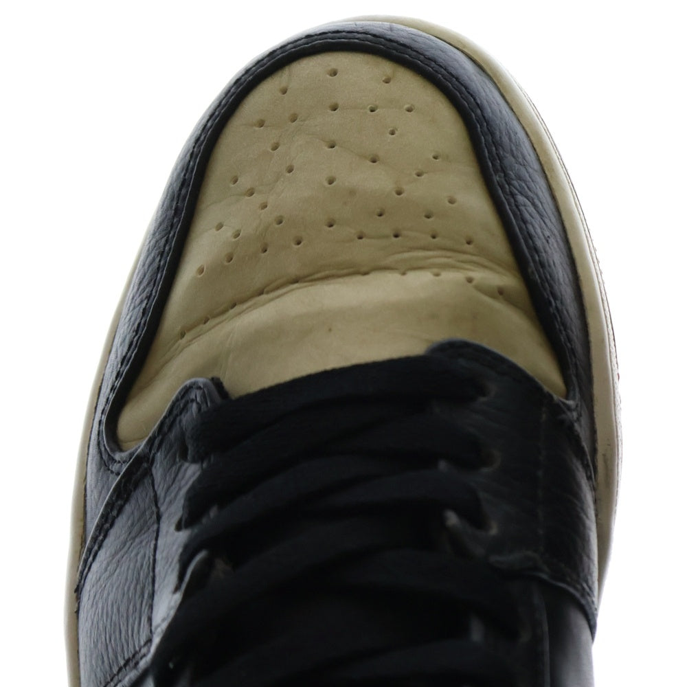 NIKE(ナイキ) 【観賞用 2013年製】 AIR JORDAN 1 MID BLACK GYM RED METALLIC GOLD エアジョーダン1 ジムレッド メタリックゴールド ミッドカットスニーカー US10/28cm