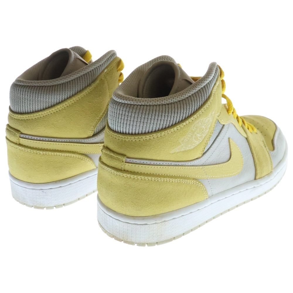 NIKE(ナイキ) AIR JORDAN1 MID MIXED TEXTURES YELLOW エアジョーダン1 ミックスド テクスチャイエロー ミッドカットスニーカー イエロー/グレー US10/28cm DA4666-001