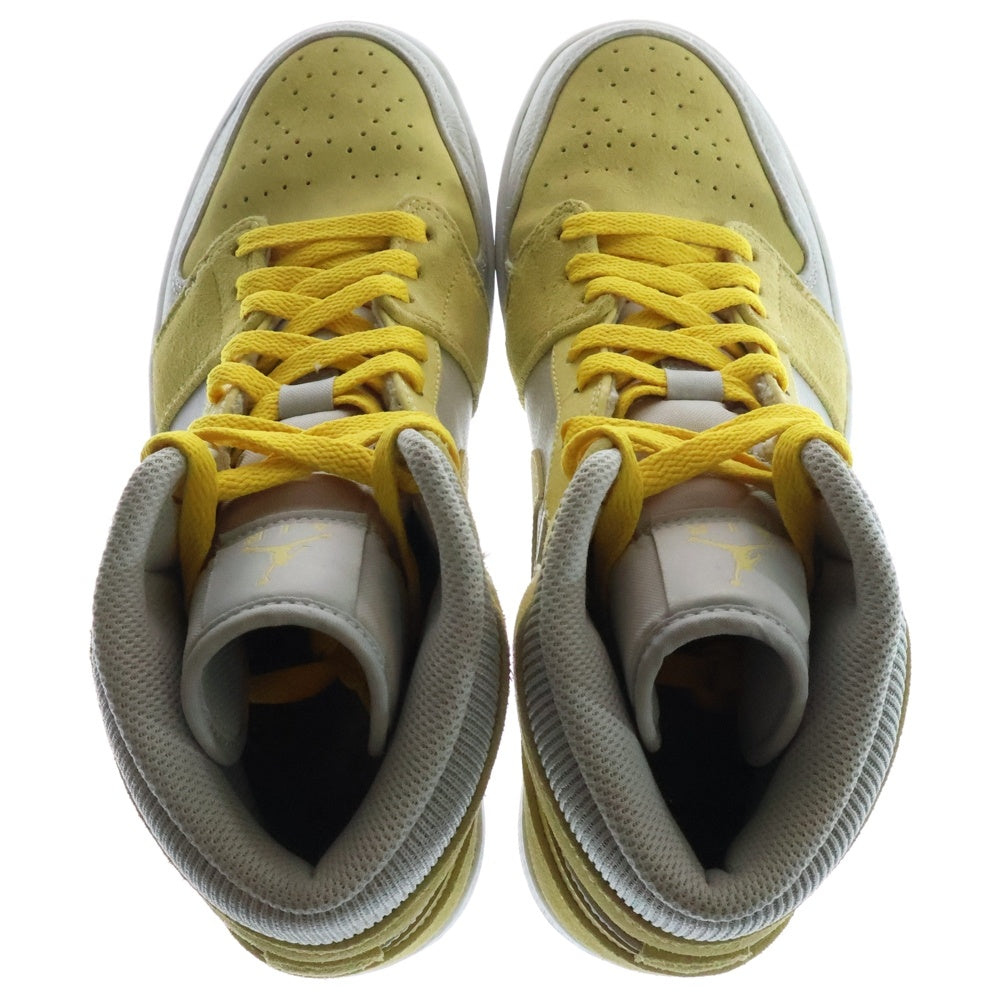 NIKE(ナイキ) AIR JORDAN1 MID MIXED TEXTURES YELLOW エアジョーダン1 ミックスド テクスチャイエロー ミッドカットスニーカー イエロー/グレー US10/28cm DA4666-001