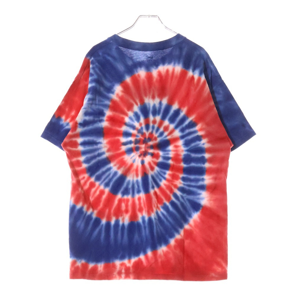 NIKE(ナイキ) 20SS AS M NK DREAM TM EAST フロントロゴ スカル タイダイ クルーネック 半袖Tシャツ カットソー ブルー/レッド