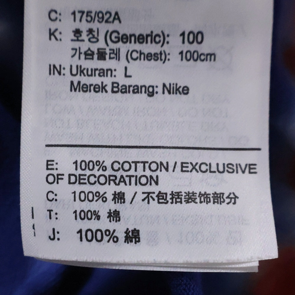 NIKE(ナイキ) 20SS AS M NK DREAM TM EAST フロントロゴ スカル タイダイ クルーネック 半袖Tシャツ カットソー ブルー/レッド