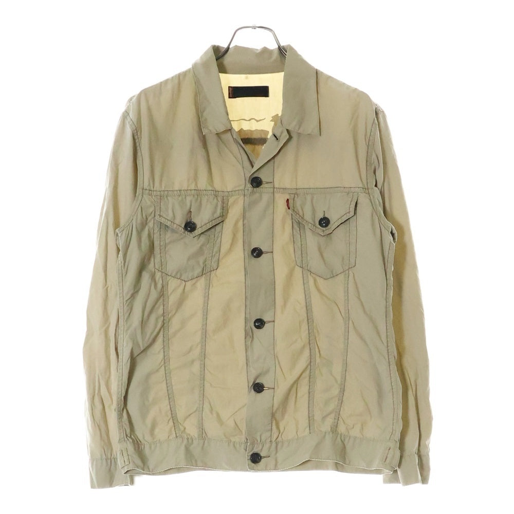 Levi's(リーバイス) 00s ダブルフラップポケット バックプリント コットン トラッカージャケット ベージュ 70599-63