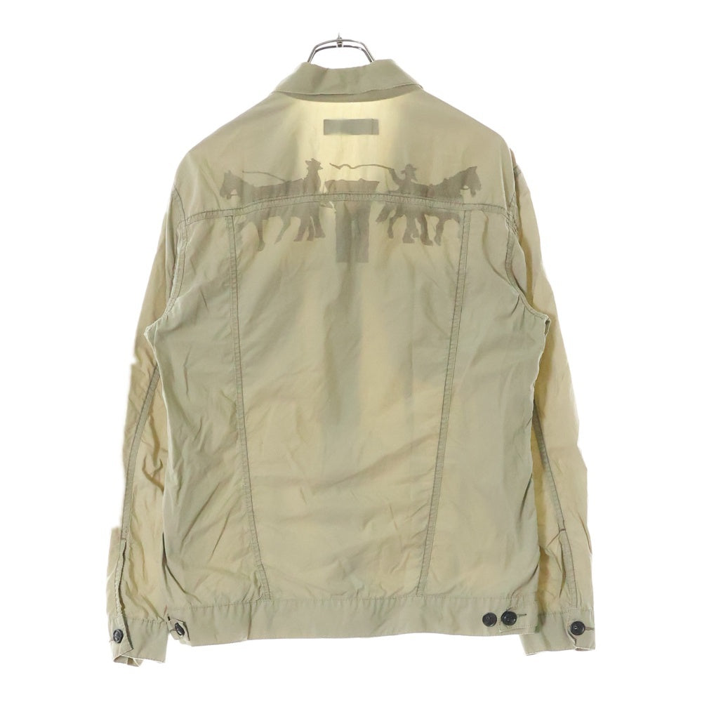 Levi's(リーバイス) 00s ダブルフラップポケット バックプリント コットン トラッカージャケット ベージュ 70599-63