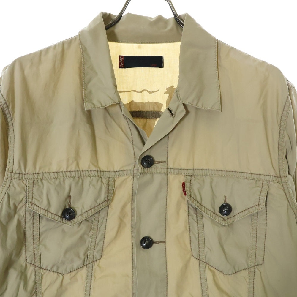Levi's(リーバイス) 00s ダブルフラップポケット バックプリント コットン トラッカージャケット ベージュ 70599-63