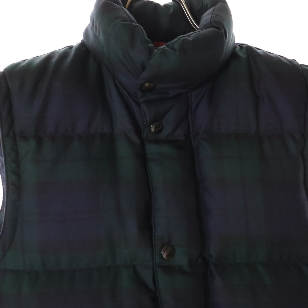 POLO RALPH LAUREN(ポロラルフローレン) チェック ポリエステル ダウン ジャケット グリーン/ネイビー 1440404BDNV