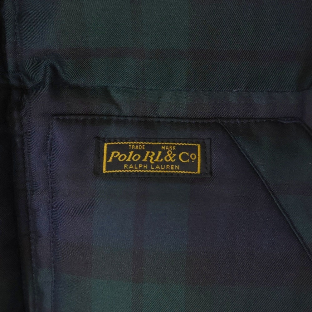 POLO RALPH LAUREN(ポロラルフローレン) チェック ポリエステル ダウン ジャケット グリーン/ネイビー 1440404BDNV