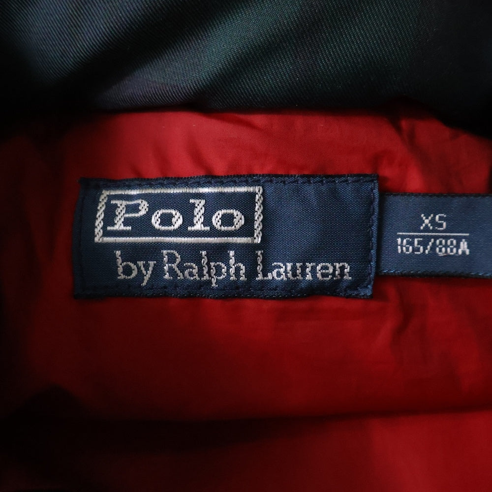 POLO RALPH LAUREN(ポロラルフローレン) チェック ポリエステル ダウン ジャケット グリーン/ネイビー 1440404BDNV