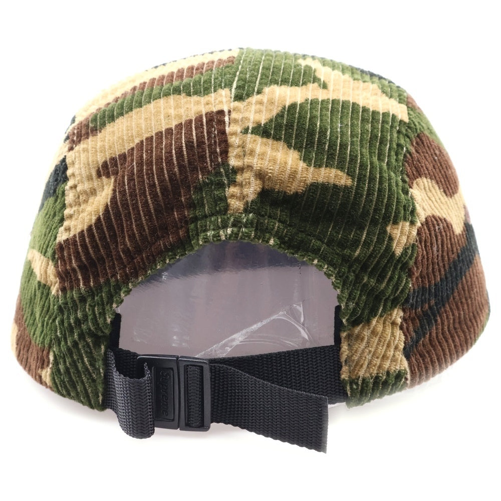 SUPREME(シュプリーム) 19AW Camo Corduroy Camp Cap カモフラ コーデュロイ ボックスロゴ キャップキャップ 帽子 カーキ/ブラウン