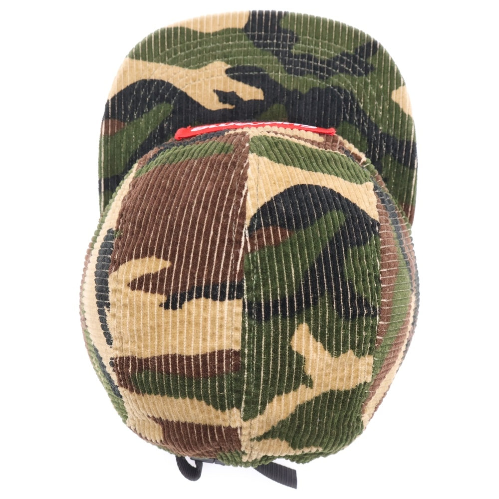 SUPREME(シュプリーム) 19AW Camo Corduroy Camp Cap カモフラ コーデュロイ ボックスロゴ キャップキャップ 帽子 カーキ/ブラウン