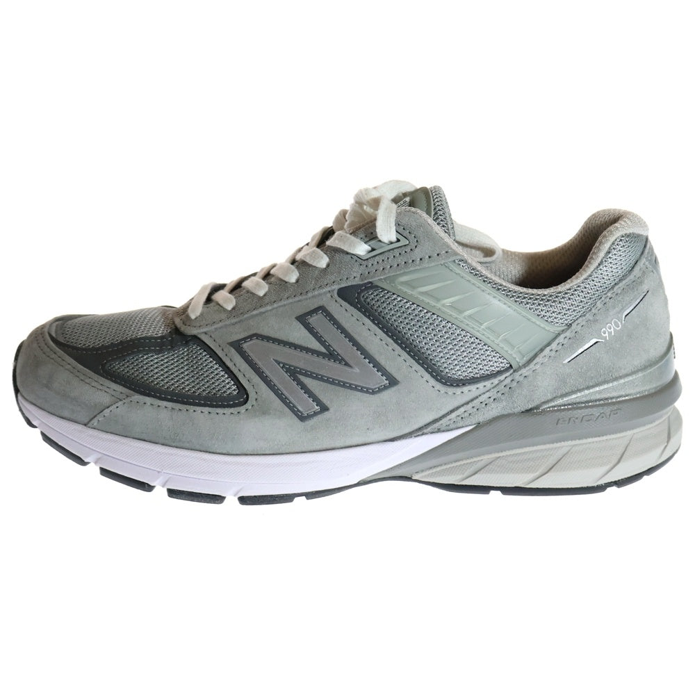 New Balance(ニューバランス) M990GL5 スウェードレザー メッシュ ローカットスニーカー グレー US10/28cm