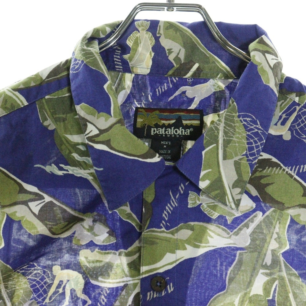 PATAGONIA(パタゴニア) 1999年製 バナナリーフ柄 アロハシャツ 半袖シャツ パタロハ ブルー