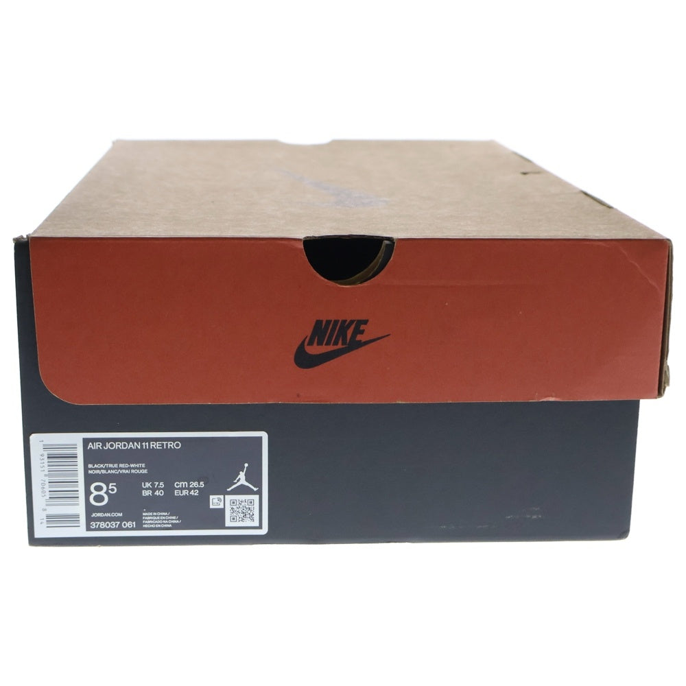 NIKE(ナイキ) AIR JORDAN 11 RETRO BRED エアジョーダン レトロ ブレッド ハイカットスニーカーブラック/レッド US8.5/26.5cm 378037-061