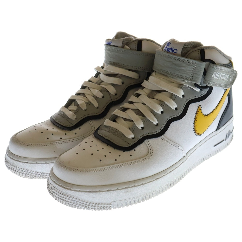 NIKE(ナイキ) AIR FORCE 1 MID 07 LV8 DARK SULFUR エアフォースワン ミッドカットスニーカー ホワイト US8.5/26.5cm DH7451-101