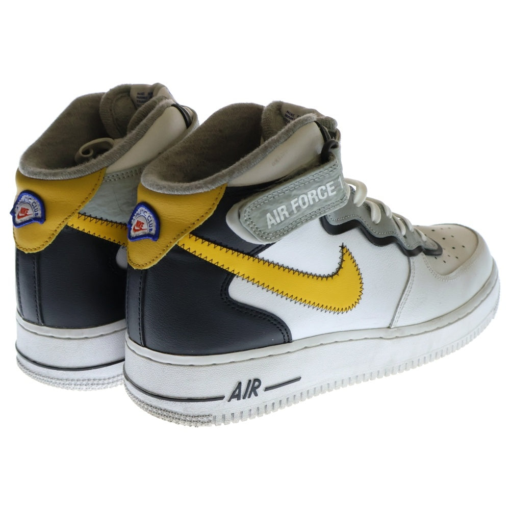 NIKE(ナイキ) AIR FORCE 1 MID 07 LV8 DARK SULFUR エアフォースワン ミッドカットスニーカー ホワイト US8.5/26.5cm DH7451-101