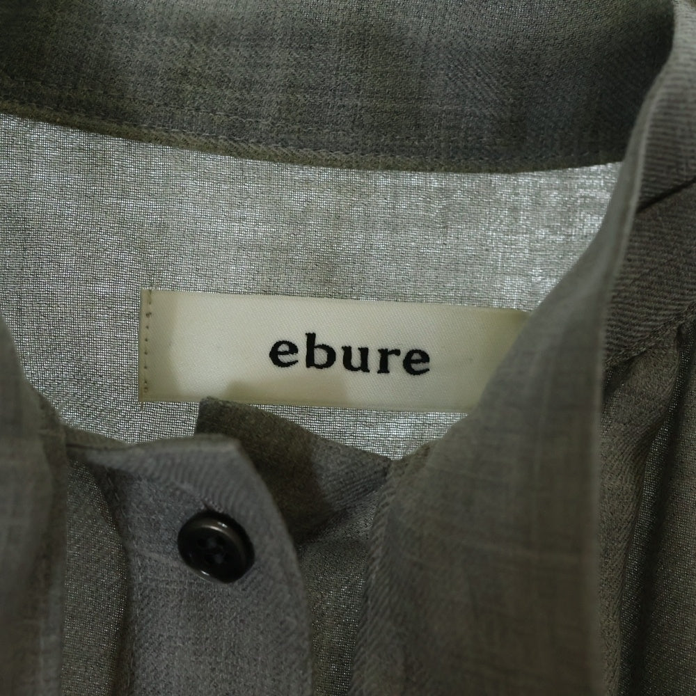 ebure(エブール) 22AW ライトビエラドルマンスリーブボウタイワンピース グレー レディース 3610300222