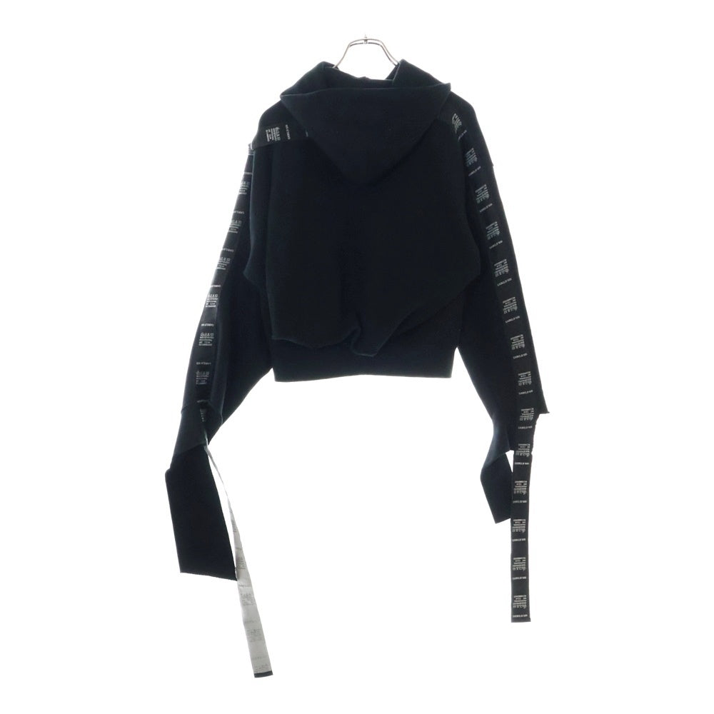 VETEMENTS(ヴェトモン) 18SS テープロゴプルオーバーパーカー ブラック レディース WSS18TR26