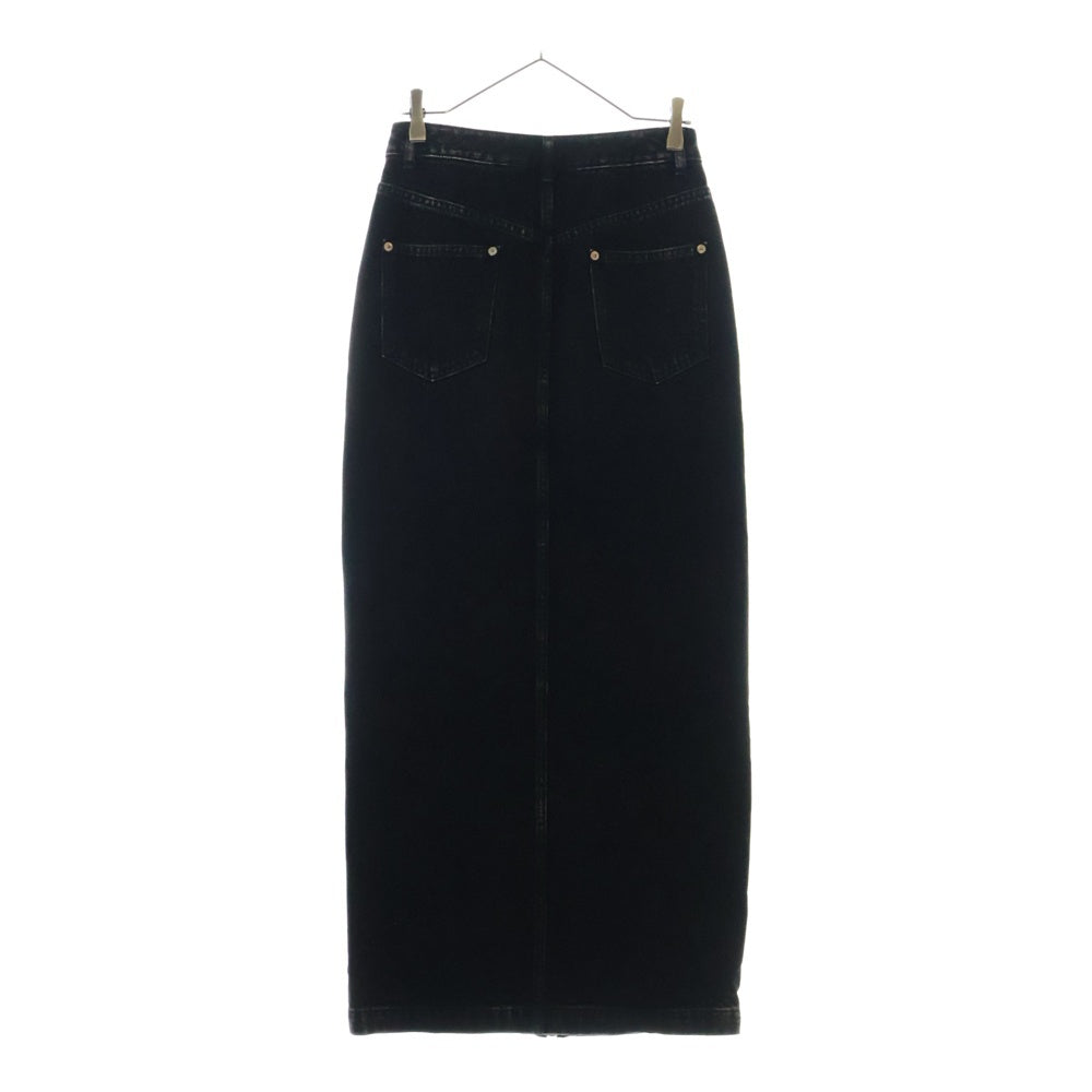 JOHN LAWRENCE SULLIVAN(ジョンローレンスサリバン) WASHED DENIM ZIPPED LONG SKIRT フロントジップ ウォッシュドデニム ロング スカート ブラック レディース 2D018-0622-37