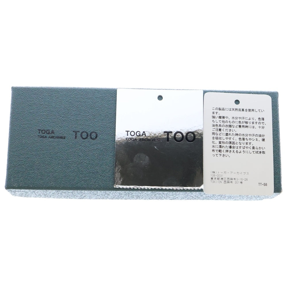 TOGA ARCHIVES(トーガアーカイブス) METAL LEATHER BARRETTE メタルデザイン レザー バレッタ ヘアアクセサリー ブラック レディース TZ242-AK931