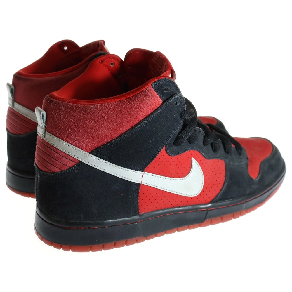 NIKE SB(ナイキエスビー) 【観賞用 2009年製】 DUNK ダンク スポーツレッド メタリックプラチナム ハイカットスニーカー US9.5/27.5cm 305050-601