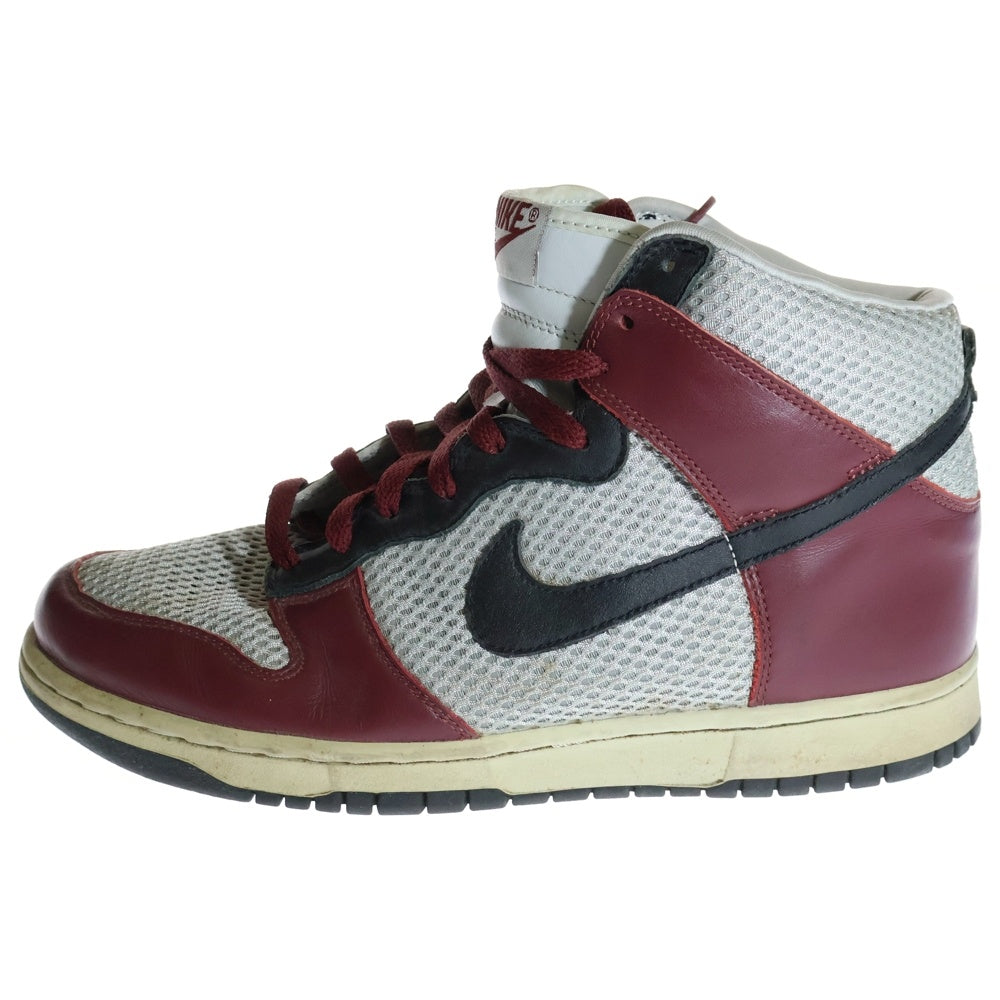 NIKE(ナイキ) 【観賞用 2004年製】 DUNK HIGH PREMIUM ダンク プレミアム ハイカットスニーカー シルバー/レッド US9.5/27.5cm 306968-601