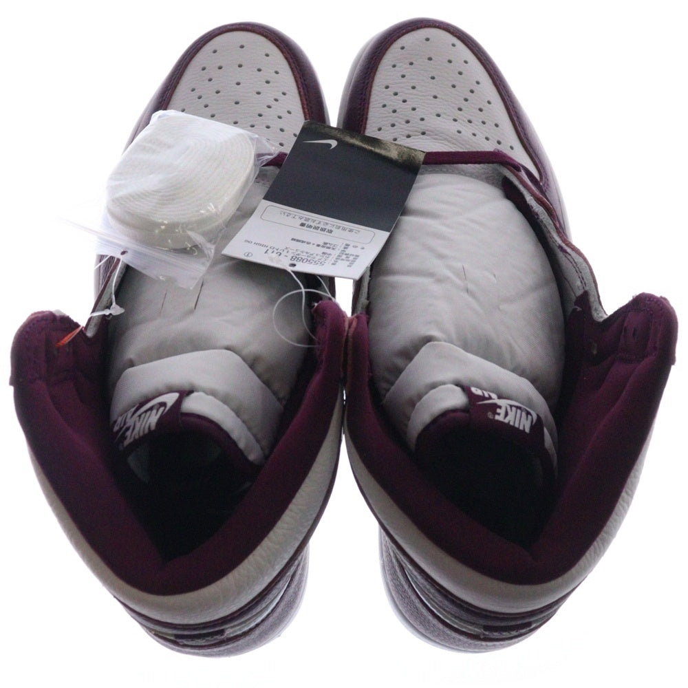 NIKE(ナイキ) AIR JORDAN 1 HIGH OG BORDEAUX エアジョーダン1 ハイカットスニーカー ボルドー レッド/ホワイト US12/30cm 555088-611