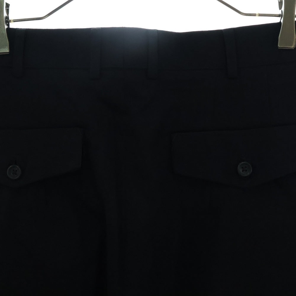 Yohji Yamamoto POUR HOMME(ヨウジヤマモト プールオム) 01AW ウール テーパード スラックス トラウザー ロング パンツ ブラック HV-P08-174