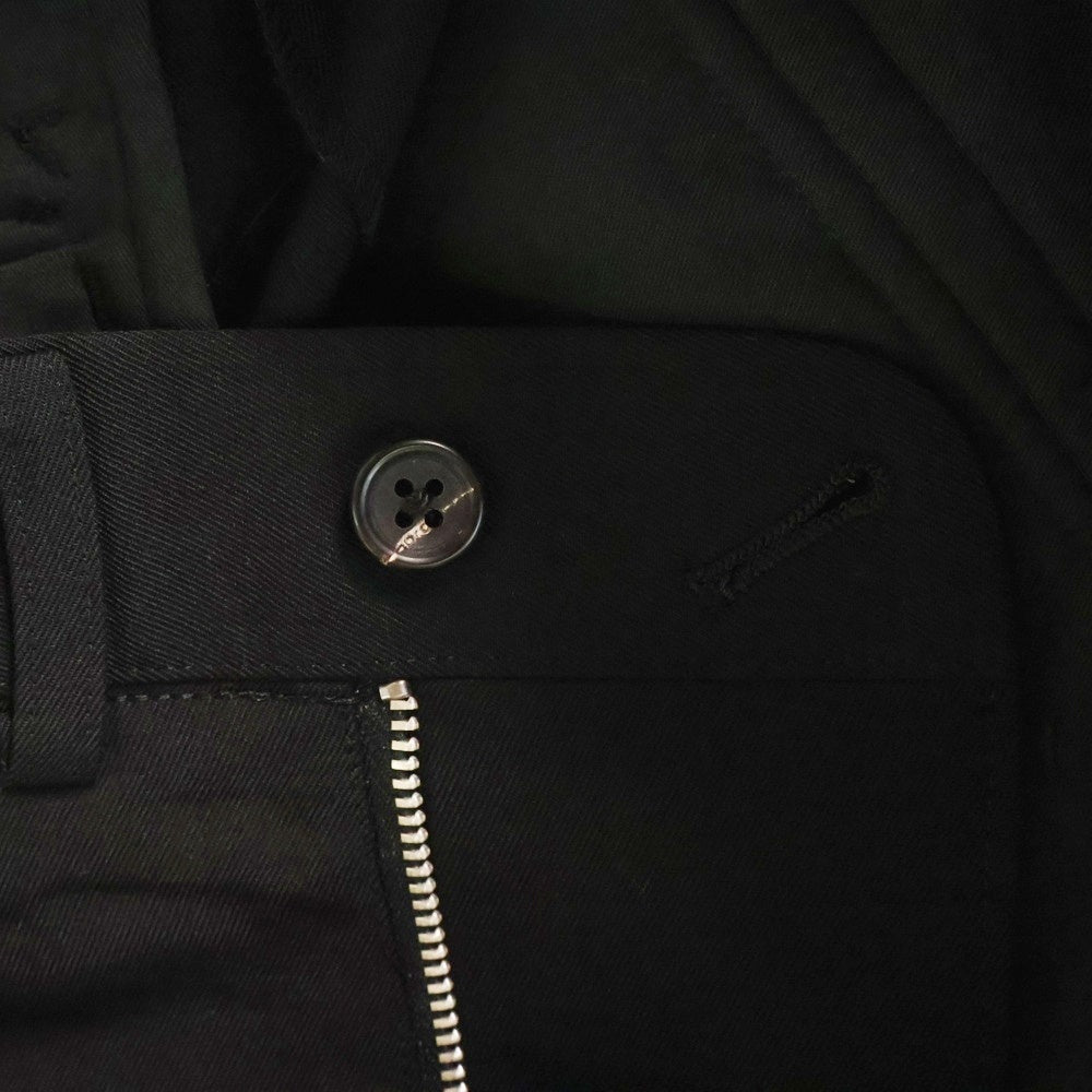 Yohji Yamamoto POUR HOMME(ヨウジヤマモト プールオム) 01AW ウール テーパード スラックス トラウザー ロング パンツ ブラック HV-P08-174