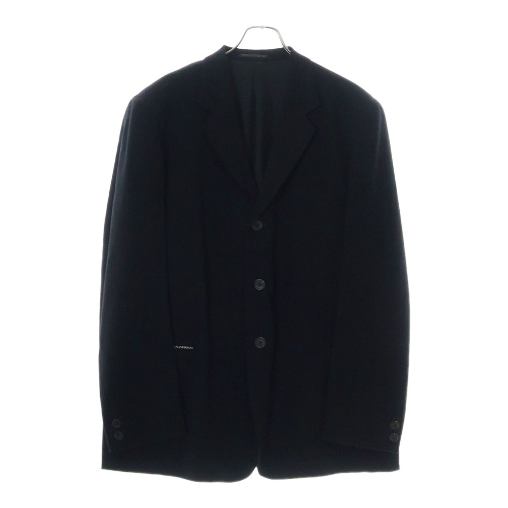 Yohji Yamamoto POUR HOMME(ヨウジヤマモト プールオム) 95SS ウールギャバジン 刺し子 3B シングルテーラードジャケット ブラック HB-J38-104