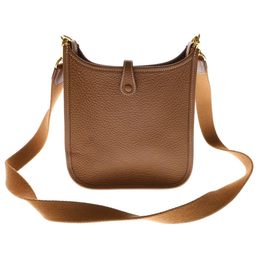 HERMES(エルメス) エヴリン TPM ゴールド トリヨン レザー ショルダーバッグ ブラウン/ゴールド レディース ゴールド金具 B刻印 レディース