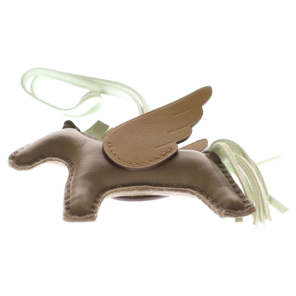 HERMES(エルメス) ロデオペガサス PM チャーム アニョーミロ ヴェールフィズ×エトゥープ×ビスキュイ ブラウン U刻