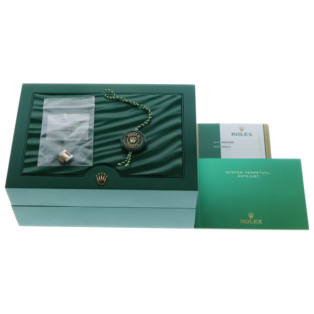 ROLEX(ロレックス) デイトジャスト 28 チョコレート文字盤 ダイヤモンド ステンレス 腕時計 ブラウン/シルバー 279171 レディース