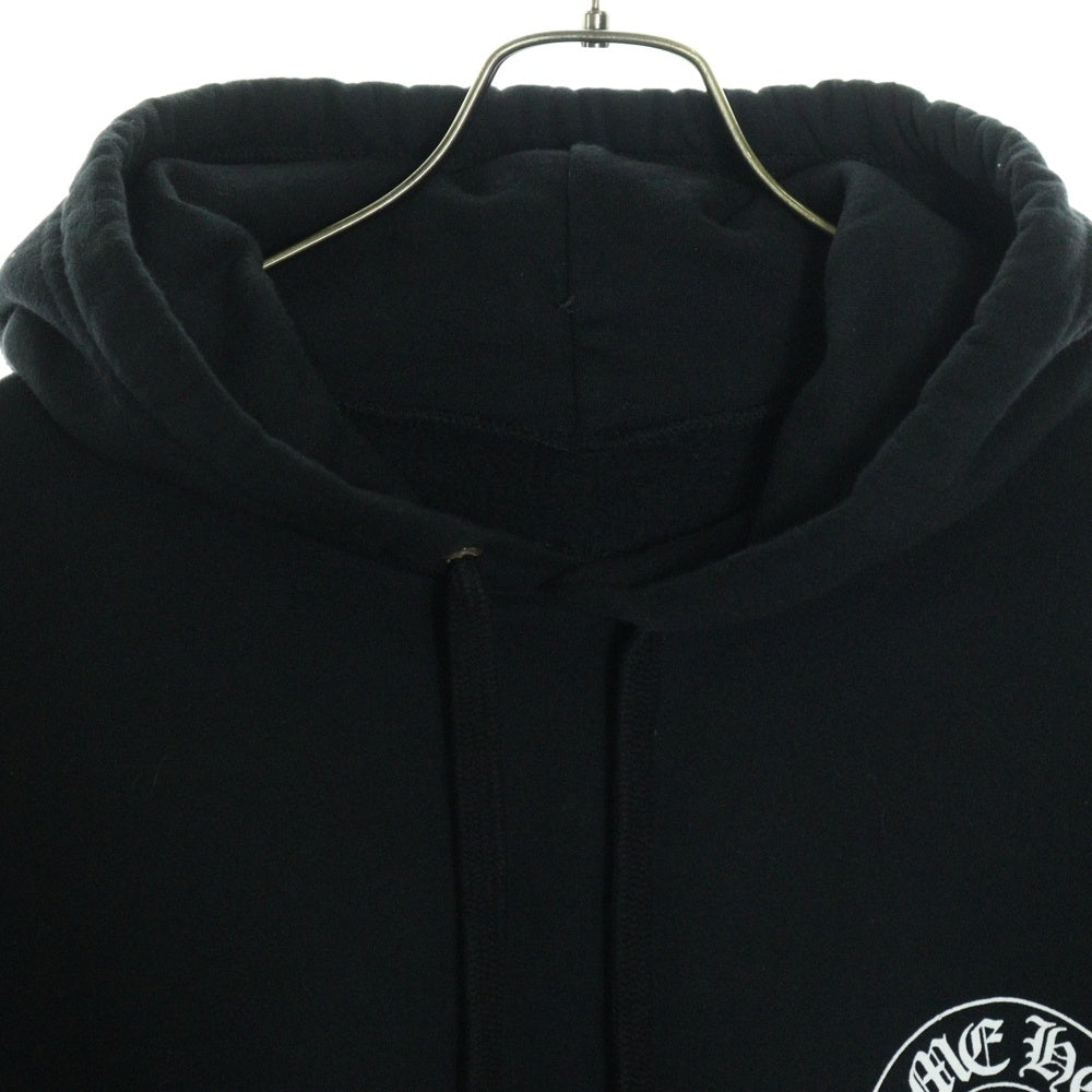 CHROME HEARTS(クロムハーツ) HORSESHOE PULLOVER HOODIE ホースシュープリント アームフローラル プルオーバースウェットパーカー フーディ ブラック