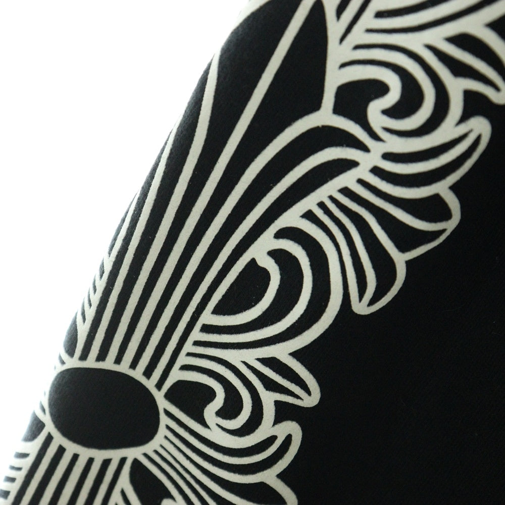 CHROME HEARTS(クロムハーツ) HORSESHOE PULLOVER HOODIE ホースシュープリント アームフローラル プルオーバースウェットパーカー フーディ ブラック