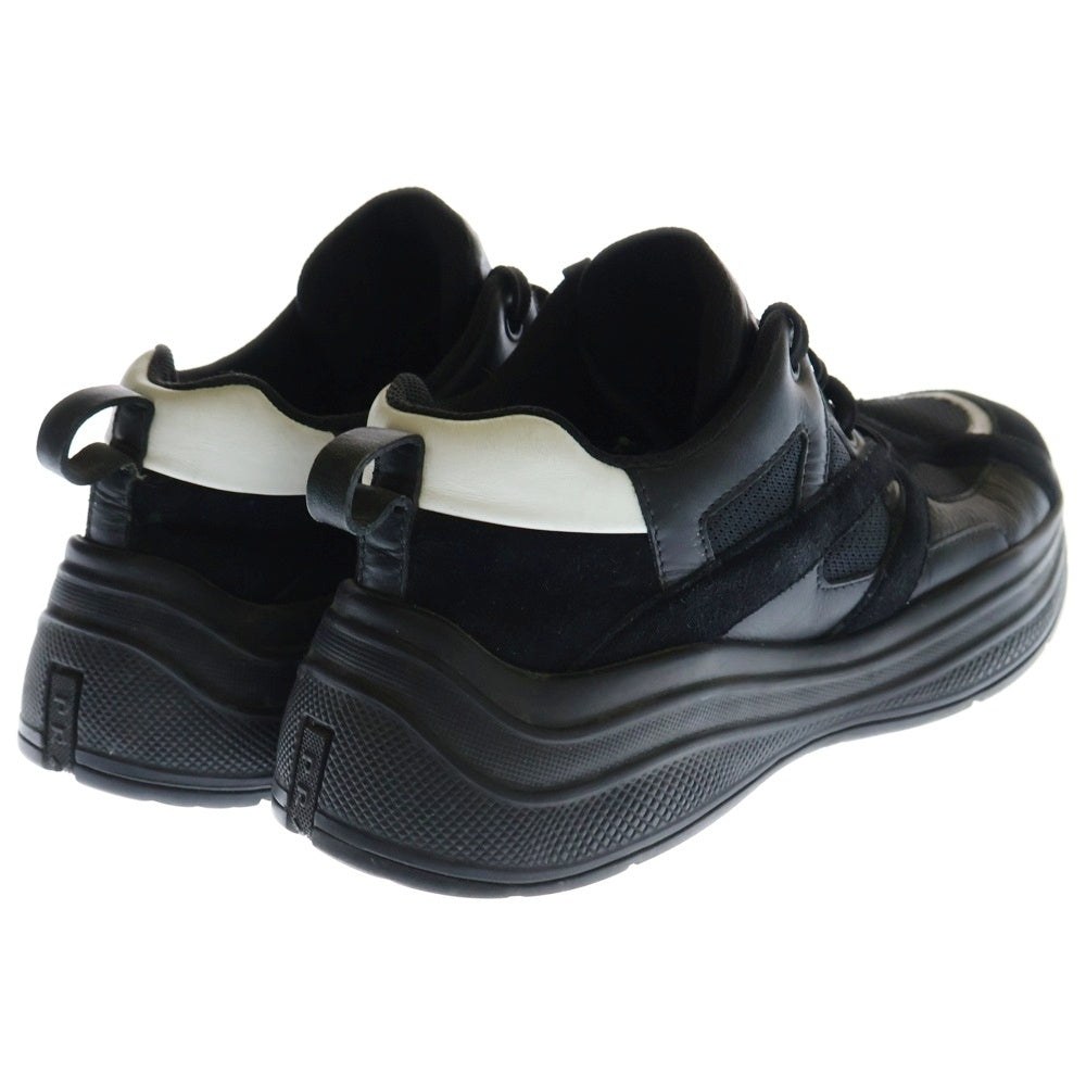 PRADA(プラダ) Chunky Trainer Sneakers チャンキー トレーナー レザー ローカットスニーカー ブラック 4E3490